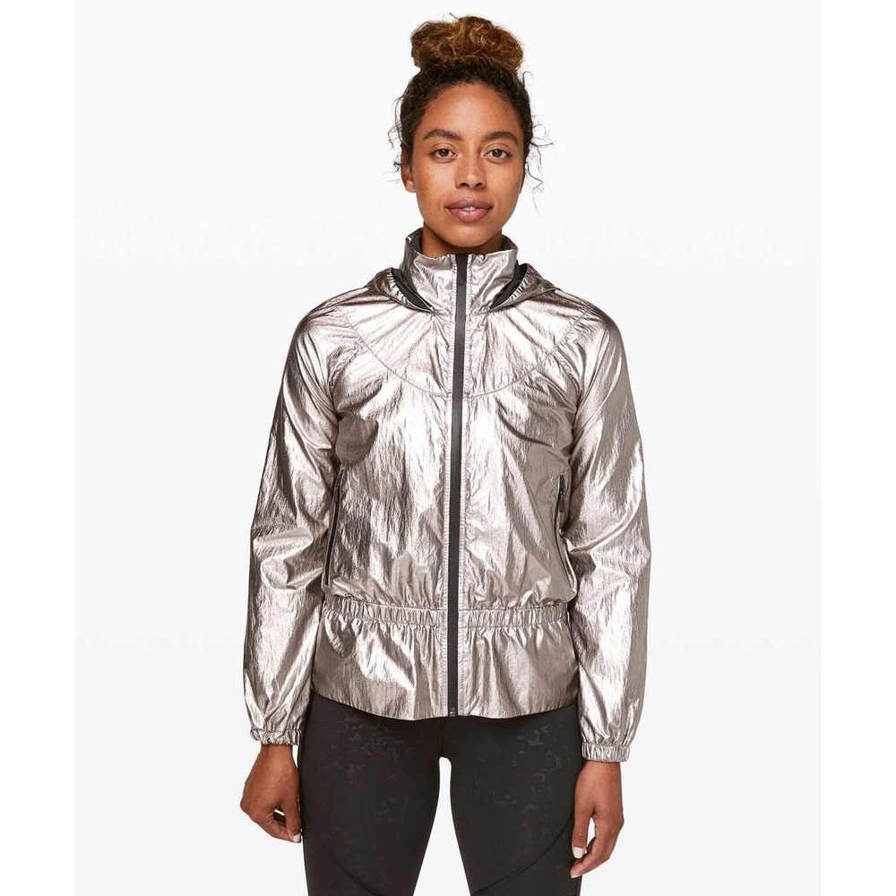 Lululemon x Barrys Stronger As One Jacket 2 Titanium Foil Metallic Silver